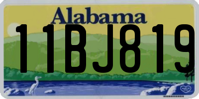 AL license plate 11BJ819