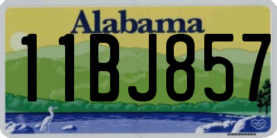 AL license plate 11BJ857
