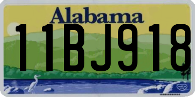 AL license plate 11BJ918