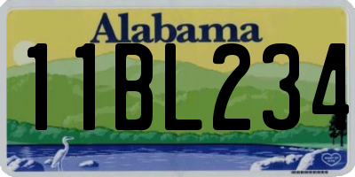 AL license plate 11BL234