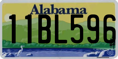 AL license plate 11BL596