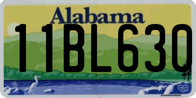 AL license plate 11BL630