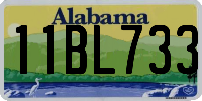 AL license plate 11BL733
