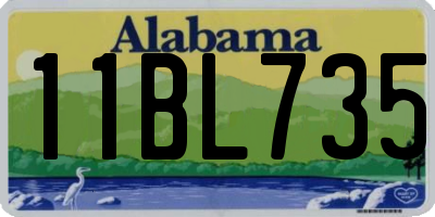 AL license plate 11BL735
