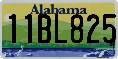 AL license plate 11BL825