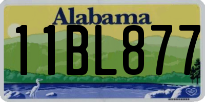 AL license plate 11BL877