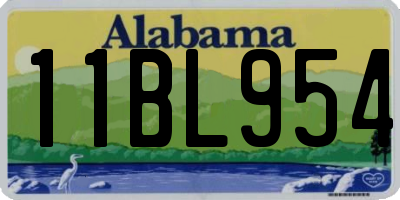 AL license plate 11BL954