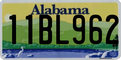 AL license plate 11BL962