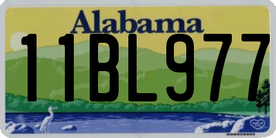 AL license plate 11BL977
