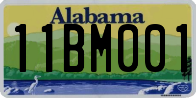 AL license plate 11BM001