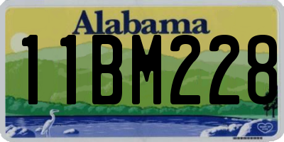 AL license plate 11BM228