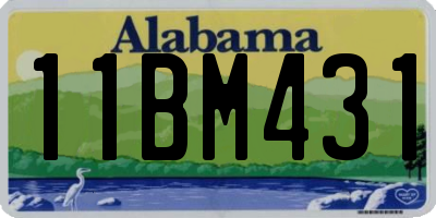 AL license plate 11BM431