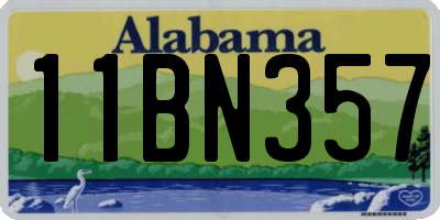 AL license plate 11BN357