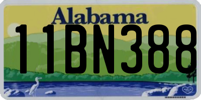 AL license plate 11BN388