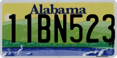 AL license plate 11BN523