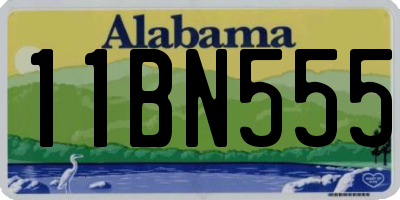 AL license plate 11BN555
