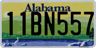 AL license plate 11BN557