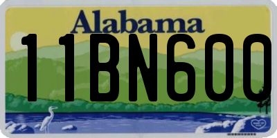 AL license plate 11BN600