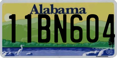 AL license plate 11BN604
