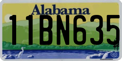 AL license plate 11BN635