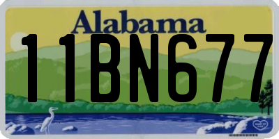 AL license plate 11BN677