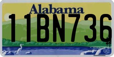AL license plate 11BN736