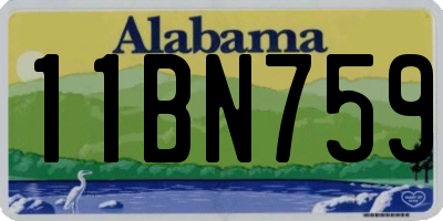 AL license plate 11BN759