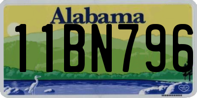 AL license plate 11BN796