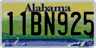 AL license plate 11BN925