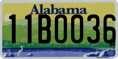 AL license plate 11BO036