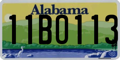 AL license plate 11BO113