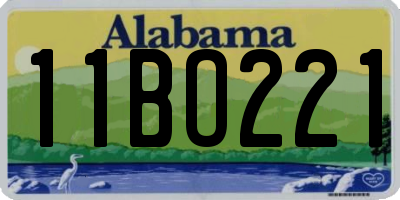 AL license plate 11BO221