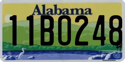 AL license plate 11BO248