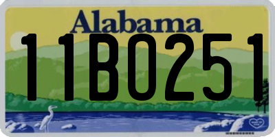 AL license plate 11BO251