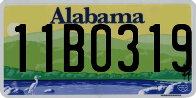 AL license plate 11BO319