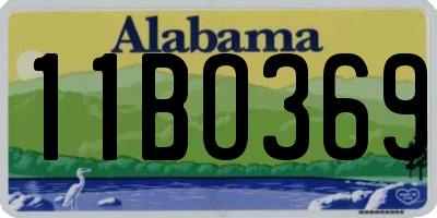 AL license plate 11BO369