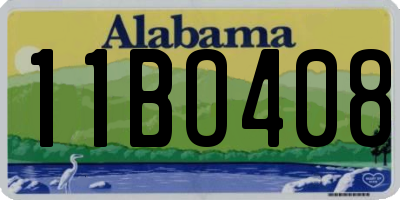 AL license plate 11BO408