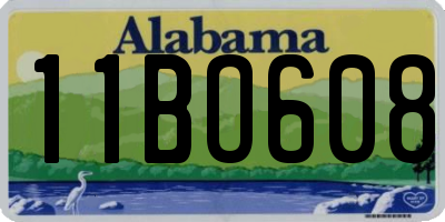 AL license plate 11BO608