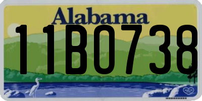 AL license plate 11BO738