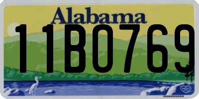 AL license plate 11BO769