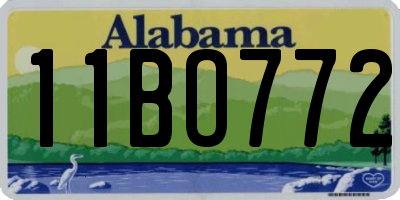 AL license plate 11BO772