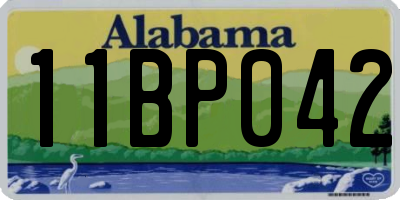 AL license plate 11BP042