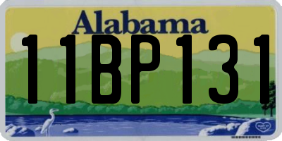 AL license plate 11BP131