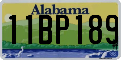 AL license plate 11BP189