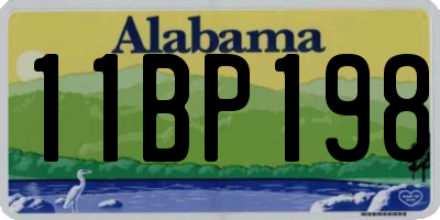 AL license plate 11BP198