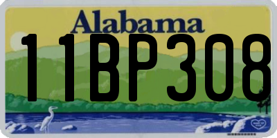 AL license plate 11BP308
