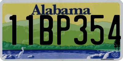 AL license plate 11BP354