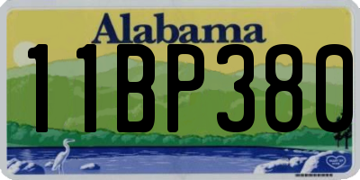 AL license plate 11BP380