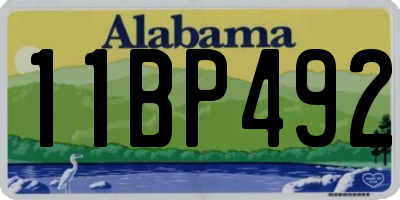 AL license plate 11BP492