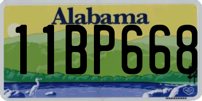 AL license plate 11BP668